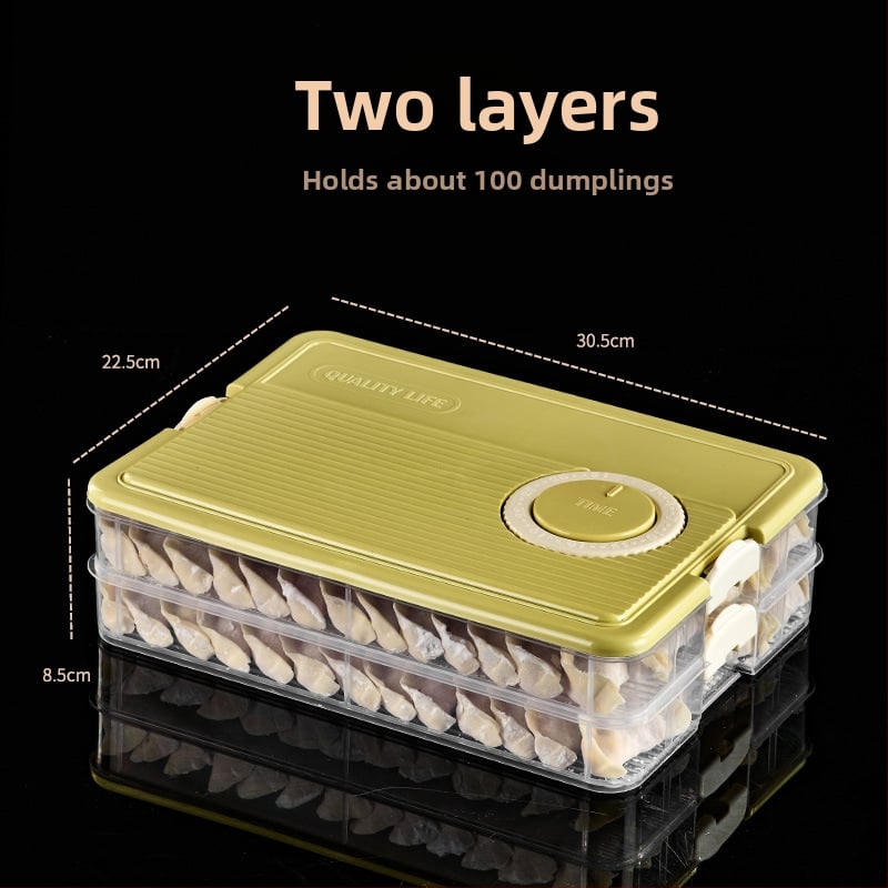 Дъмплинг кутия с многослоен дизайн, пластмасова, запечатваща, преносима и подходяща за замразяване