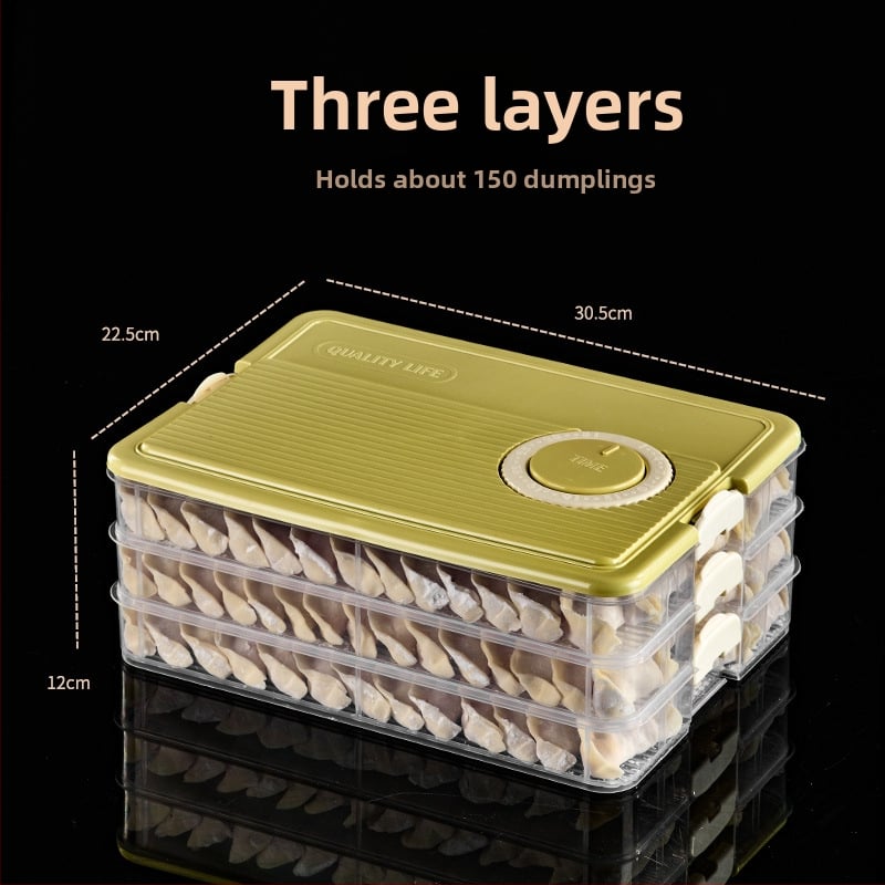 Дъмплинг кутия с многослоен дизайн, пластмасова, запечатваща, преносима и подходяща за замразяване