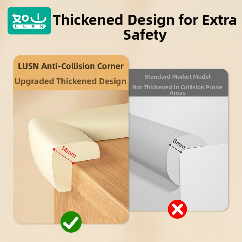Бебешки предпазни ъглови протектори за маси, меки противоударни защити за прав ъгъл