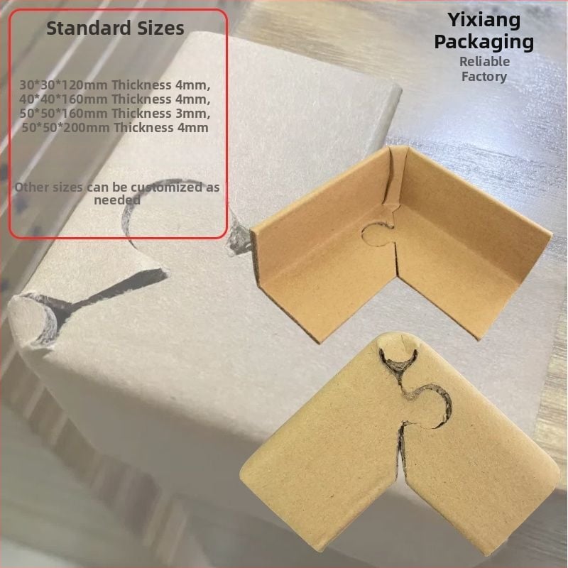 U-tvarovaný ochranný roh z kraftového papiera pre balenie krabíc a nábytku; dizajn proti nárazu; materiál: kraft papier
