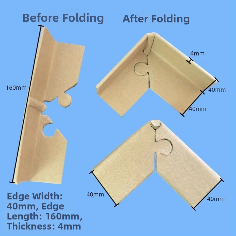 U-tvarovaný ochranný roh z kraftového papiera pre balenie krabíc a nábytku; dizajn proti nárazu; materiál: kraft papier