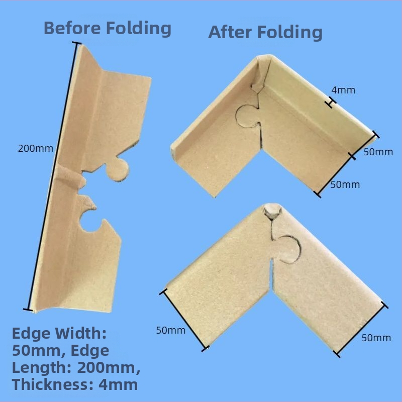 U-tvarovaný ochranný roh z kraftového papiera pre balenie krabíc a nábytku; dizajn proti nárazu; materiál: kraft papier