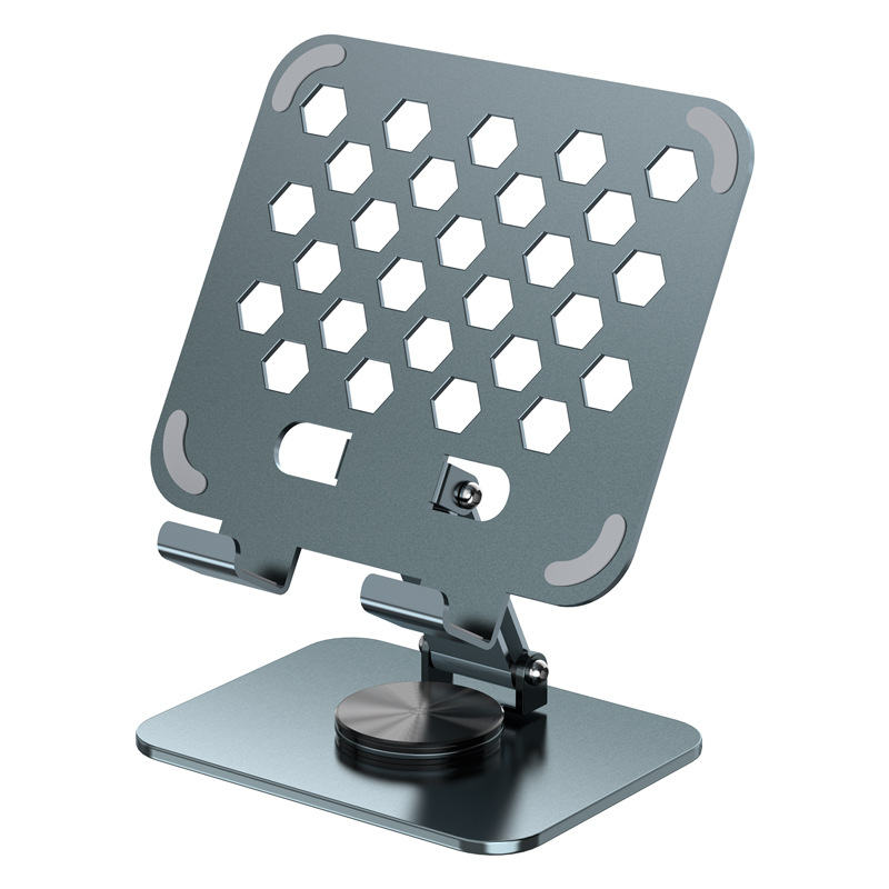 Suport pentru tabletă din metal, înălțime reglabilă, pliabil, rotire de 360°, compatibil cu iPad