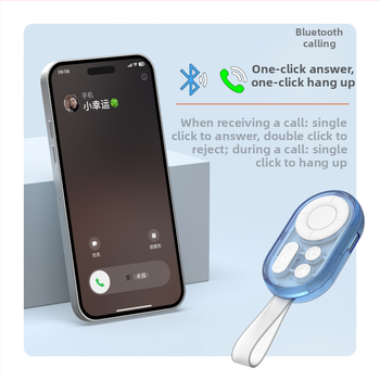 Smart Bluetooth diaľkové ovládanie pre telefóny – batéria 50 mAh, Type-C rozhranie, bezdrôtový dosah 10 m, ABS puzdro, hmotnosť 10 g