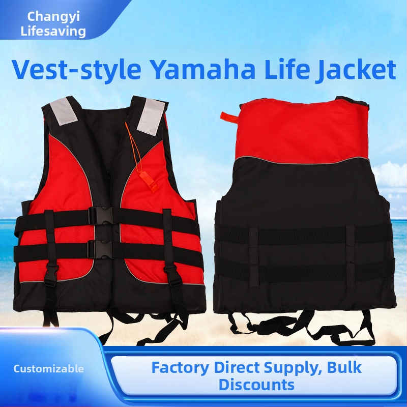 Radna jakna za spašavanje za odrasle s križnim trakama, prijenosna za ribolov i rafting – Changyi, model Work Life Jacket, mogućnost prilagodbe