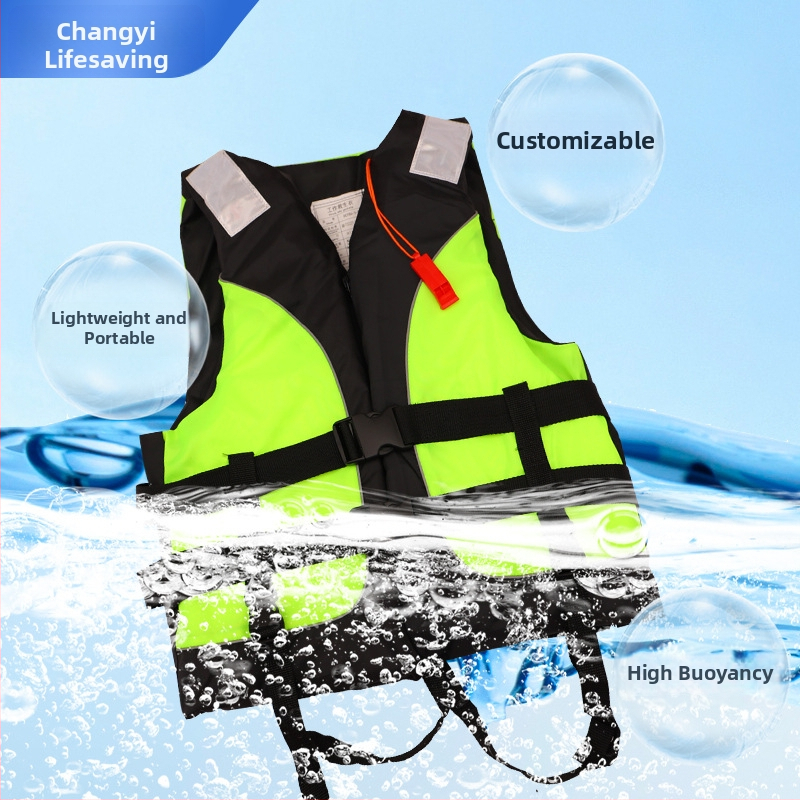 Radna jakna za spašavanje za odrasle s križnim trakama, prijenosna za ribolov i rafting – Changyi, model Work Life Jacket, mogućnost prilagodbe