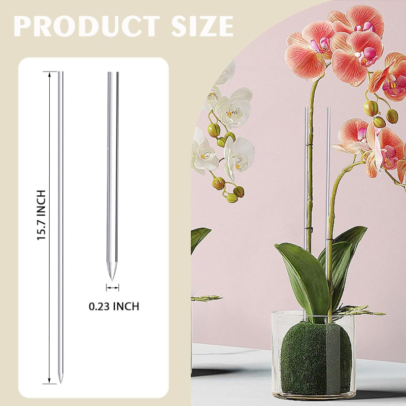 Prozirni akrilni nosač biljke za Phalaenopsis, unutarnja i vanjska upotreba, prozirni stalak za penjanje, sprječava prevrnutje