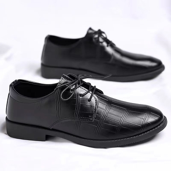 Mužke kožne poslovne cipele, PU gornji dio, prednje vezivanje, za proljeće