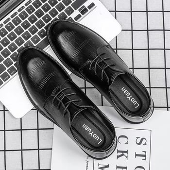 Mužke kožne poslovne cipele, PU gornji dio, prednje vezivanje, za proljeće