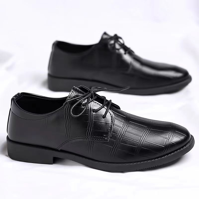Mužke kožne poslovne cipele, PU gornji dio, prednje vezivanje, za proljeće