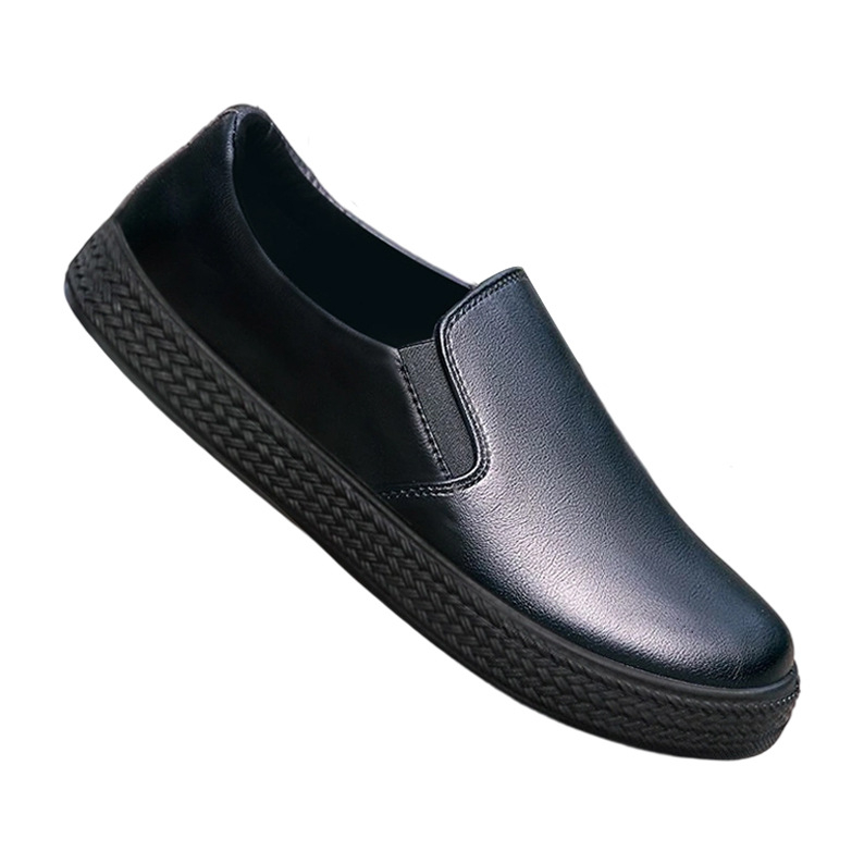 Muške slip-on cipele za kuhinju: vodootporne i otporne na masnoću, gornji dio od umjetne kože, mekana podstava