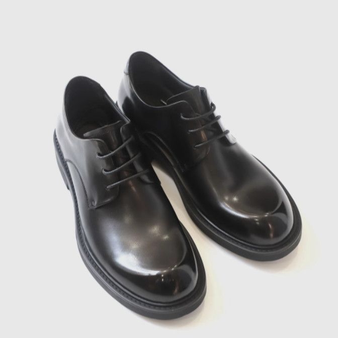 Muške formalne cipele s gornjim dijelom od umjetnog PU, gumena potplata, okrugli vrh, niski klinasti potplat, kožna podstava