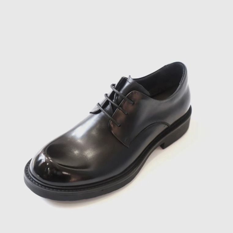 Muške formalne cipele s gornjim dijelom od umjetnog PU, gumena potplata, okrugli vrh, niski klinasti potplat, kožna podstava