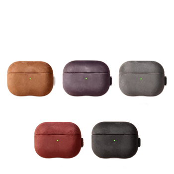 Tvrda futrola za AirPods Pro 3. generacije s imitacijom suede kože, kompatibilna s 2. i 4. generacijom