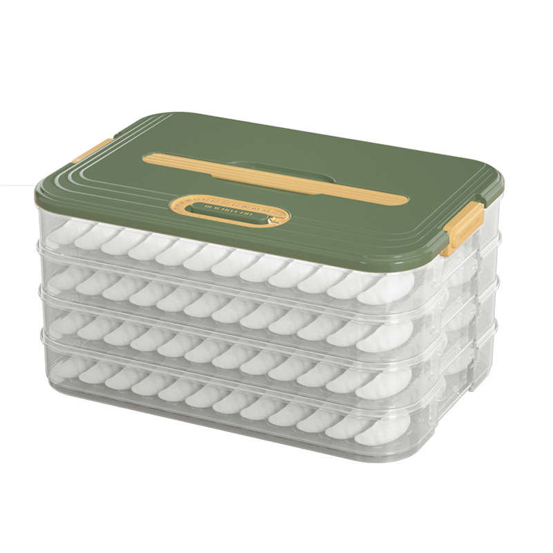 Многослойна самостоятелна кутия за съхранение в хладилник, антизалепващо дъно, не пренася аромати, с капак и таймер