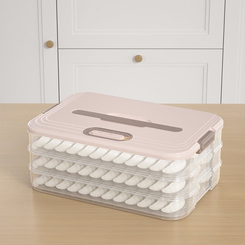 Многослойна самостоятелна кутия за съхранение в хладилник, антизалепващо дъно, не пренася аромати, с капак и таймер
