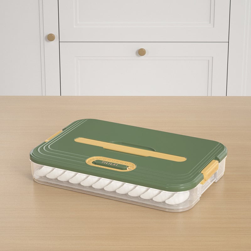 Многослойна самостоятелна кутия за съхранение в хладилник, антизалепващо дъно, не пренася аромати, с капак и таймер