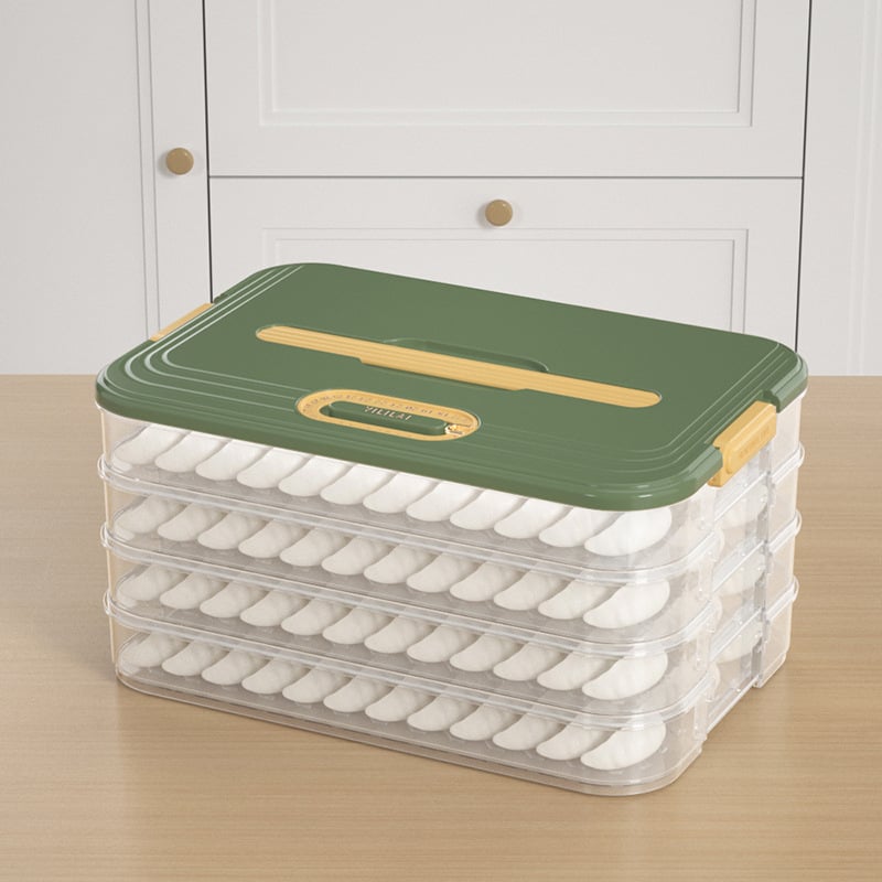 Многослойна самостоятелна кутия за съхранение в хладилник, антизалепващо дъно, не пренася аромати, с капак и таймер