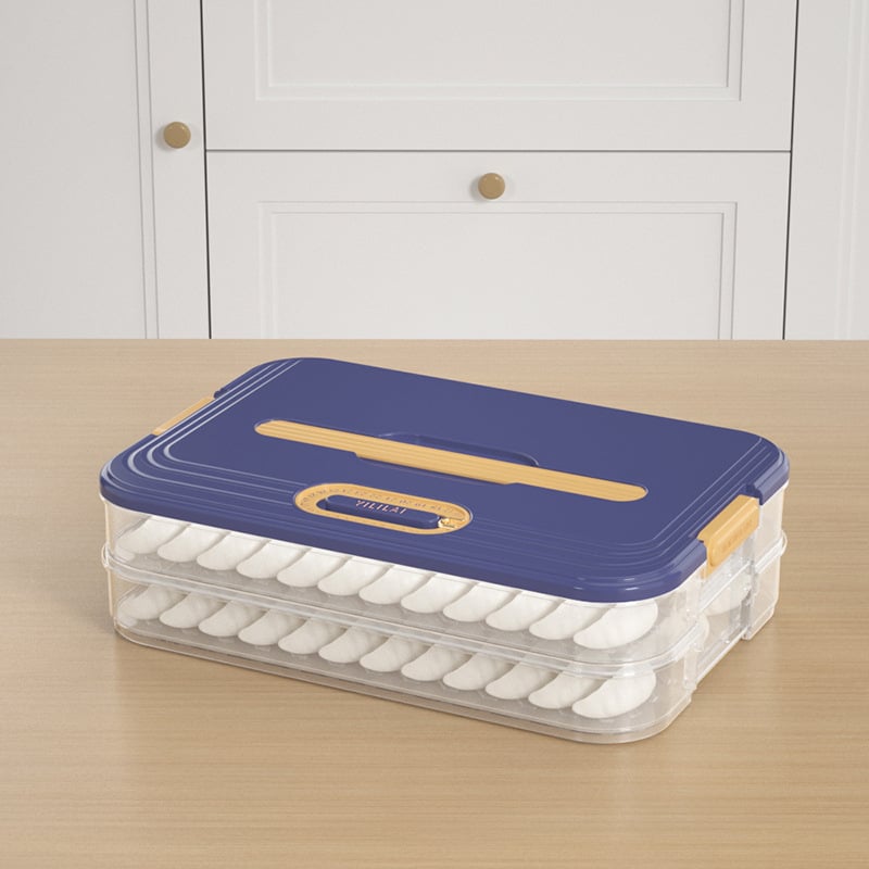 Многослойна самостоятелна кутия за съхранение в хладилник, антизалепващо дъно, не пренася аромати, с капак и таймер