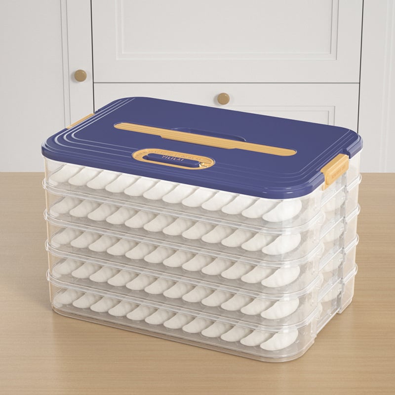 Многослойна самостоятелна кутия за съхранение в хладилник, антизалепващо дъно, не пренася аромати, с капак и таймер
