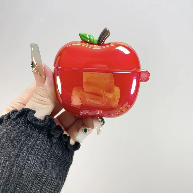 Carcasă AirPods din silicon, electroplată, finisaj embosat, stil desen animat, compatibilă cu Apple AirPods
