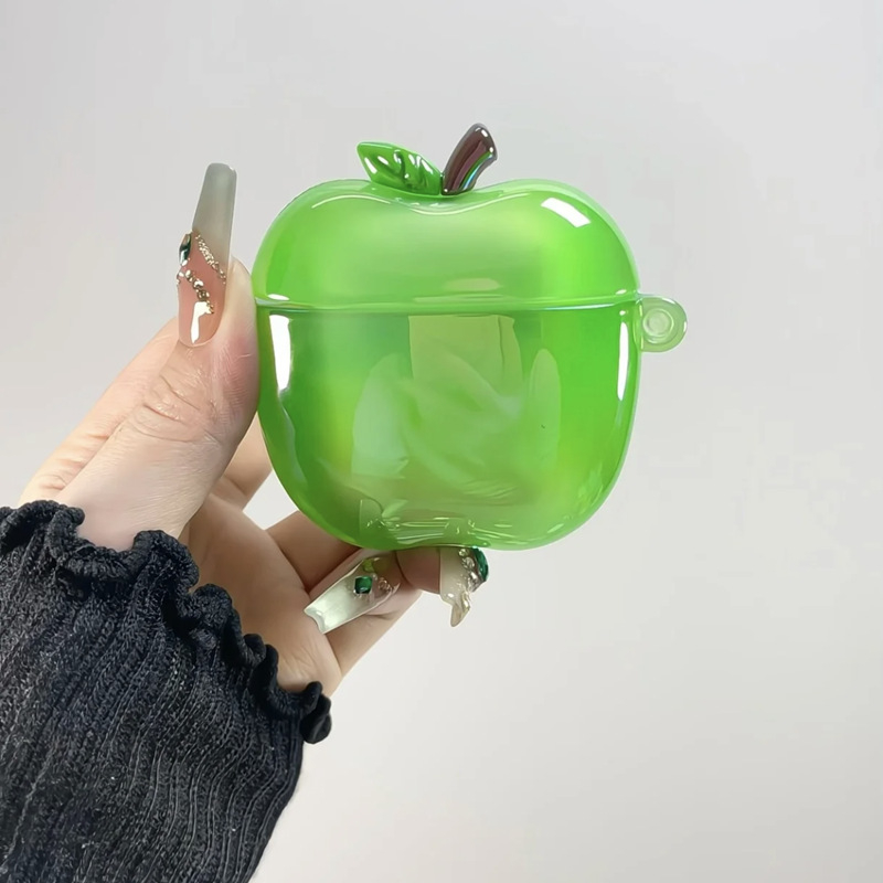Carcasă AirPods din silicon, electroplată, finisaj embosat, stil desen animat, compatibilă cu Apple AirPods