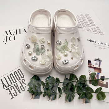 Crocs DIY dodaci set za obuće — leptir s odvojnom kopčom, model A46 Butterfly Set, 20 kom, pogodny za casual obuću, platnenu obuću, radnu obuću i papuče, cijelo godine