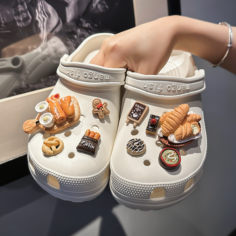 Pribor za kopče Crocs-stil papuče, cartoon stil, branda Sister leaf, model Suit, za ljeto