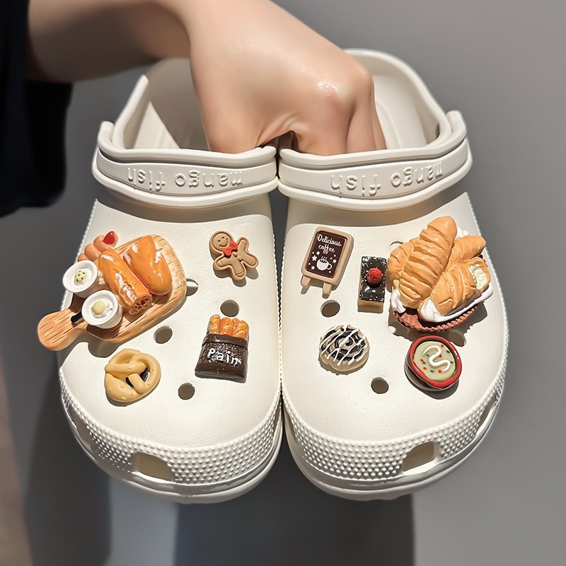 Pribor za kopče Crocs-stil papuče, cartoon stil, branda Sister leaf, model Suit, za ljeto