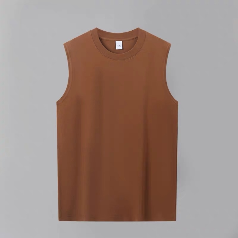 Ανδρική αμάνικη φανέλα γυμναστηρίου τύπου T‑shirt, χαλαρή γραμμή, 99% βαμβάκι, ραφή κορυφαίας ραφής, ανθεκτική και απορροφητική στον ιδρώτα