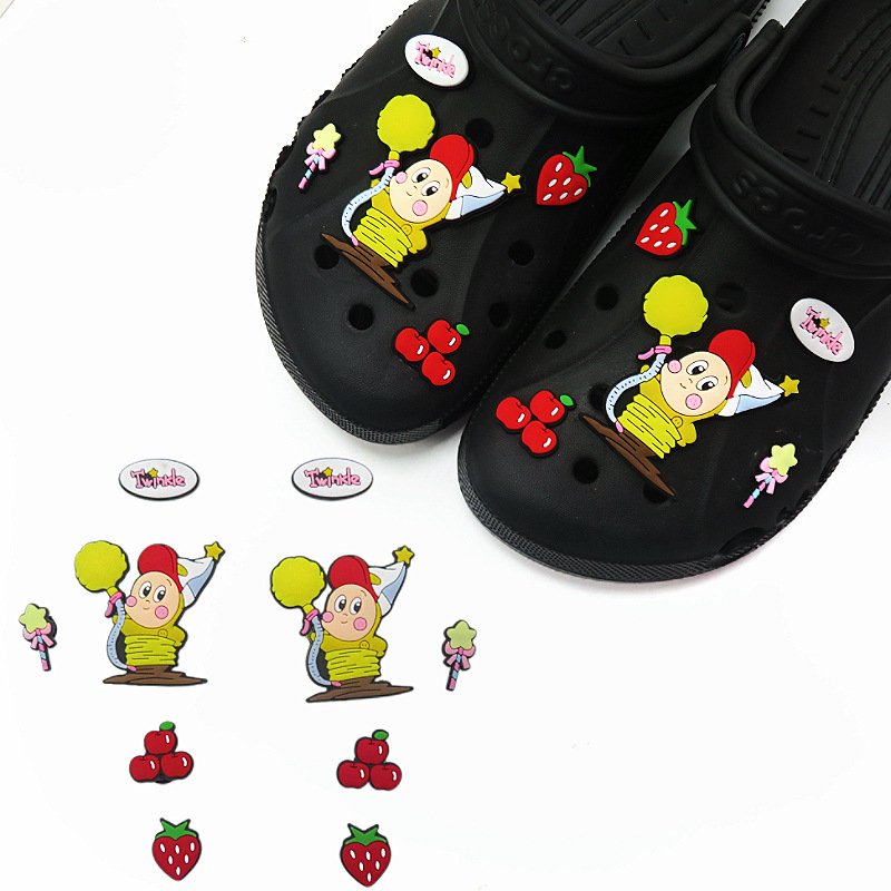 PVC dodatak za cvijet na cipelama DIY, pogodan za sandale i papuče, model 475, stil: Cvijet na cipama, Sweet Academy