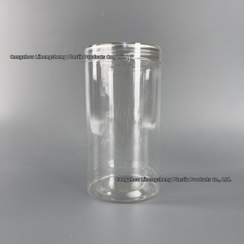 Пластмасов завинтващ се прозрачен буркан за съхранение • PET пластмаса • Кристален капак • Възможност за персонализация