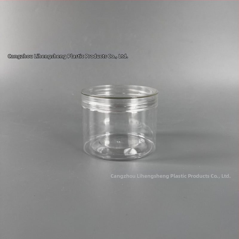 Пластмасов завинтващ се прозрачен буркан за съхранение • PET пластмаса • Кристален капак • Възможност за персонализация