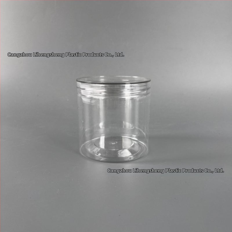 Пластмасов завинтващ се прозрачен буркан за съхранение • PET пластмаса • Кристален капак • Възможност за персонализация