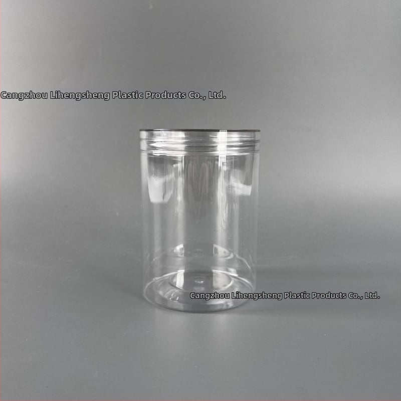 Пластмасов завинтващ се прозрачен буркан за съхранение • PET пластмаса • Кристален капак • Възможност за персонализация