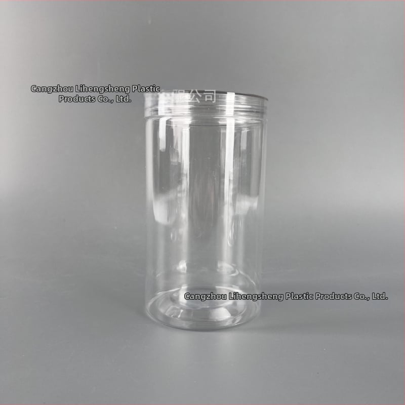 Пластмасов завинтващ се прозрачен буркан за съхранение • PET пластмаса • Кристален капак • Възможност за персонализация