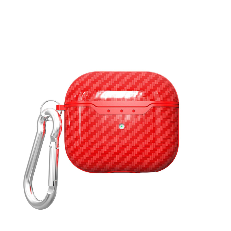 Zaštitni etui AirPods Pro 3. generacije s karbonskim uzorkom i bežičnim punjenjem, etui za AirPods 4