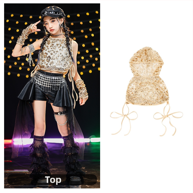 Set kostima džez ples za djevojčice - mekana obrada poliestera, 90% poliester, AQL 2.5, sigurnosna razina B, za djecu od 8 godina