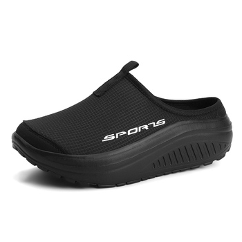 Unisex slip-on papuče za ljeto, prozračne, bez pete; gornji dio od prve sloje kravlje kože, prst u obliku ribljeg usta, potplat od tkanine, ulošak Cortex