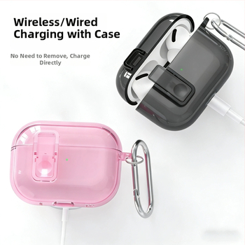 Ochranné puzdro pre AirPods Pro 3/Pro 2 a AirPods 4. generáciu, priehľadný TPU obal, vstrekované formovanie