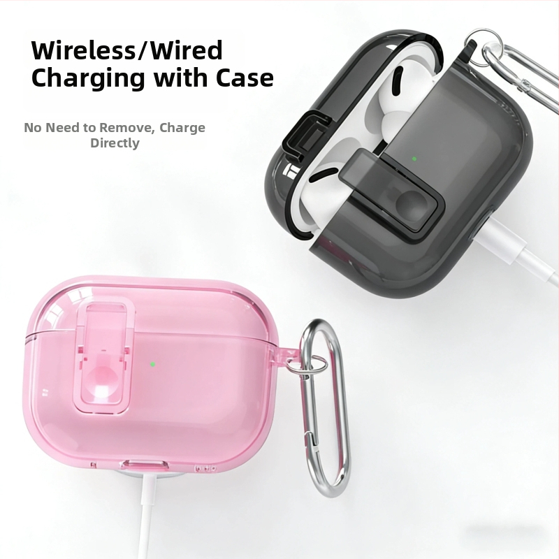 Ochranné puzdro pre AirPods Pro 3/Pro 2 a AirPods 4. generáciu, priehľadný TPU obal, vstrekované formovanie