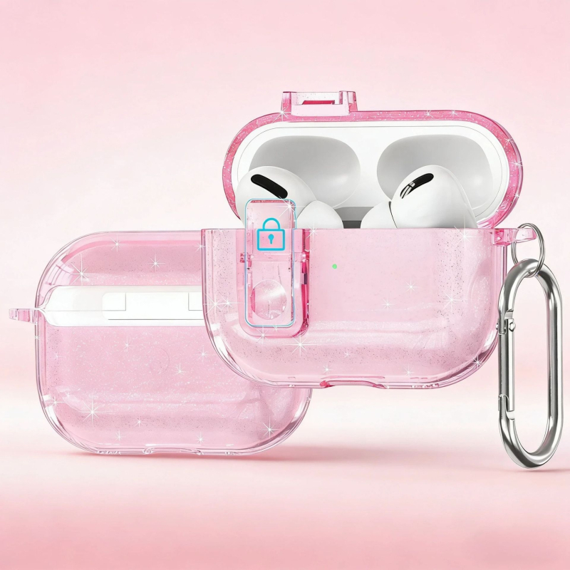 Ochranné puzdro pre AirPods Pro 3/Pro 2 a AirPods 4. generáciu, priehľadný TPU obal, vstrekované formovanie