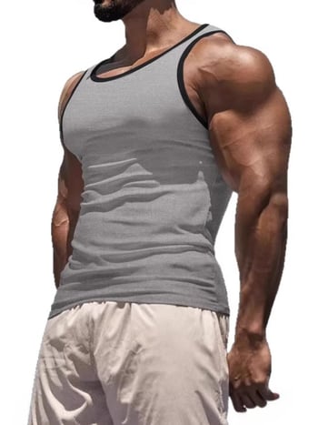 Αθλητικό γιλέκο για γυμναστική, φαρδιά εφαρμογή, πολυεστέρας 95–100%, μίξη χημικών ινών, λεπτό ύφασμα