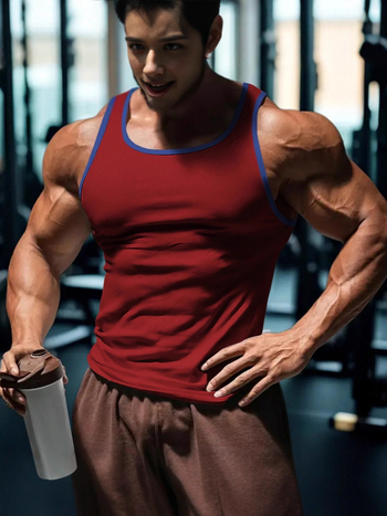 Αθλητικό γιλέκο για γυμναστική, φαρδιά εφαρμογή, πολυεστέρας 95–100%, μίξη χημικών ινών, λεπτό ύφασμα