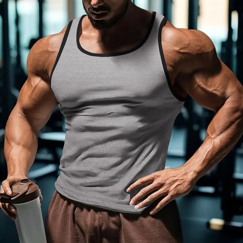 Αθλητικό γιλέκο για γυμναστική, φαρδιά εφαρμογή, πολυεστέρας 95–100%, μίξη χημικών ινών, λεπτό ύφασμα