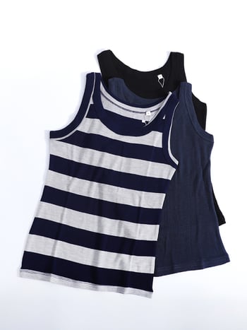 Meilino γιλέκο Merino με ρίγες, διαπνέεται, απομακρύνει την υγρασία, καλοκαίρι