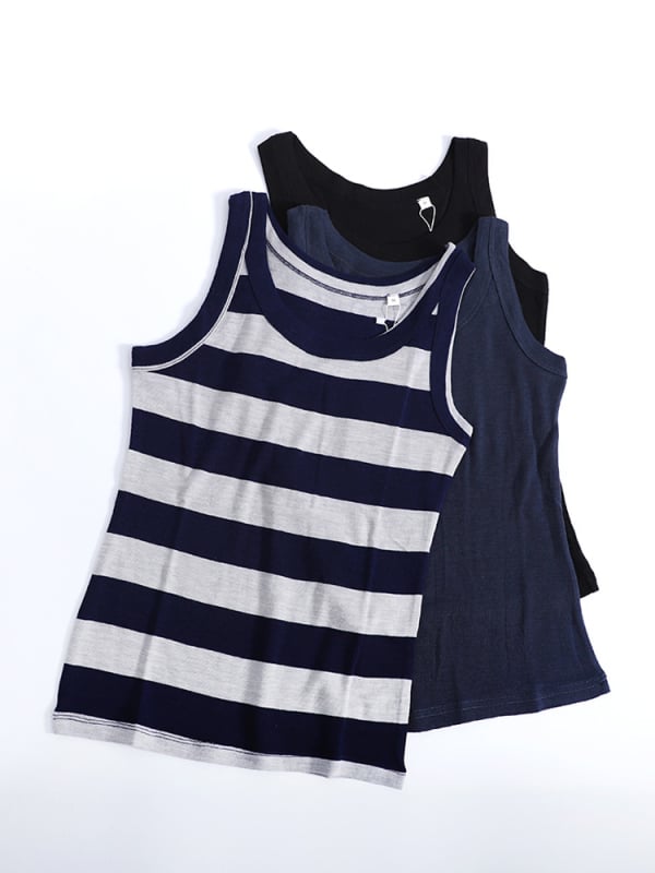 Meilino γιλέκο Merino με ρίγες, διαπνέεται, απομακρύνει την υγρασία, καλοκαίρι