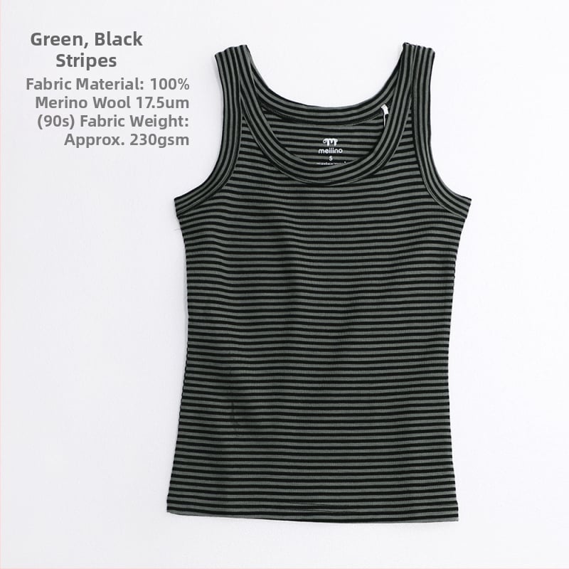 Meilino γιλέκο Merino με ρίγες, διαπνέεται, απομακρύνει την υγρασία, καλοκαίρι