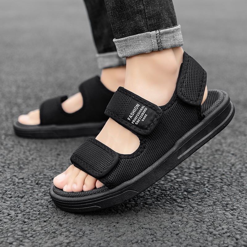 Muške plažne cipele - gornji dio platno, potplat PVC, otvoreni prst, Velcro zatvarač, prozračne