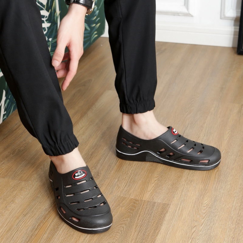 KM muške sandale - PVC gornji dio i potplat, antislip ulošak PVC, bez podstave, casual Baotou stil
